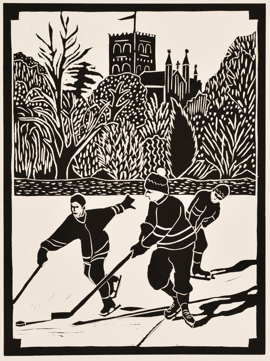 Meses del año: Enero de 2012 (linograbado) de Dione Verulam