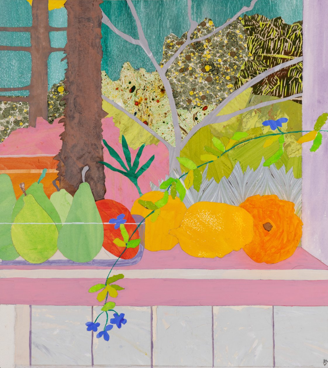 Cuarentena en el paraíso (collage) de Dione Verulam