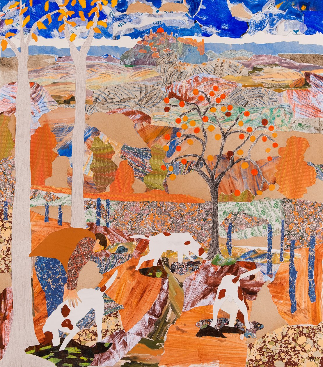 En busca de trufas, 2016 (collage) de Dione Verulam