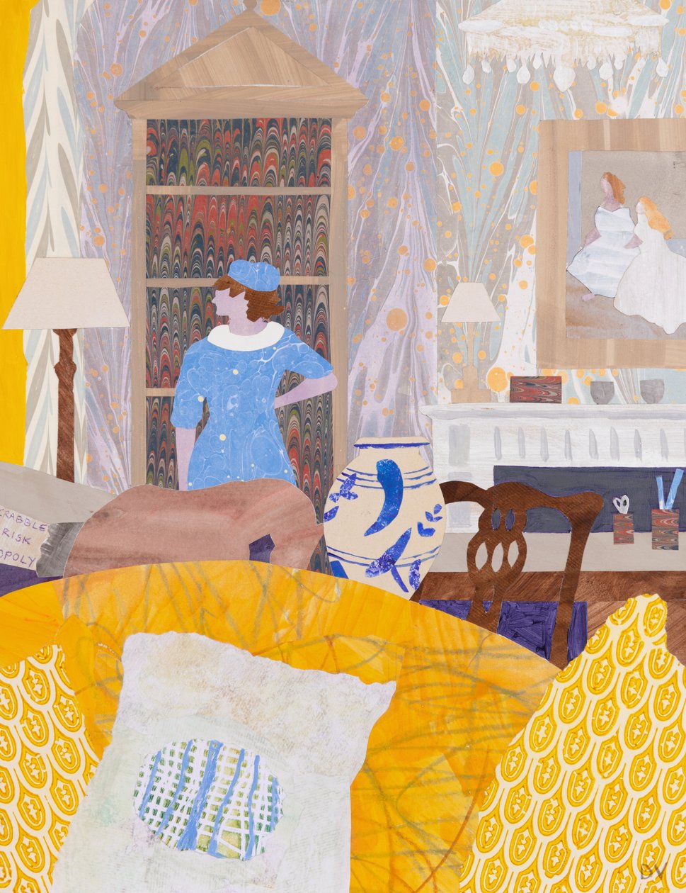 Shall I go outside (collage) de Dione Verulam