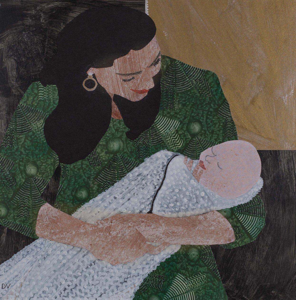 Siegmund y Sieglinde, Ciclo del Anillo de Wagner, 2024 (collage) de Dione Verulam