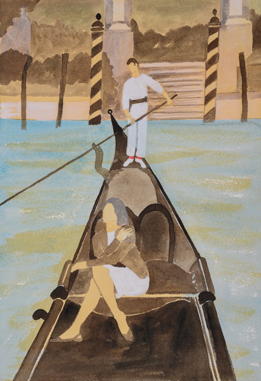 Venice setting out, 2025 (acuarela y tinta) de Dione Verulam