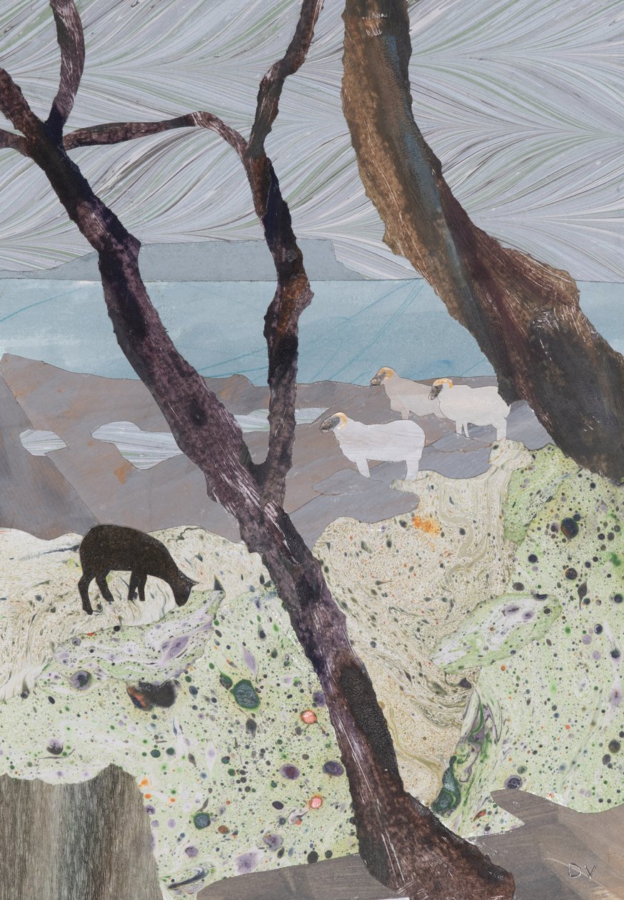 Día húmedo junto al mar (collage) de Dione Verulam