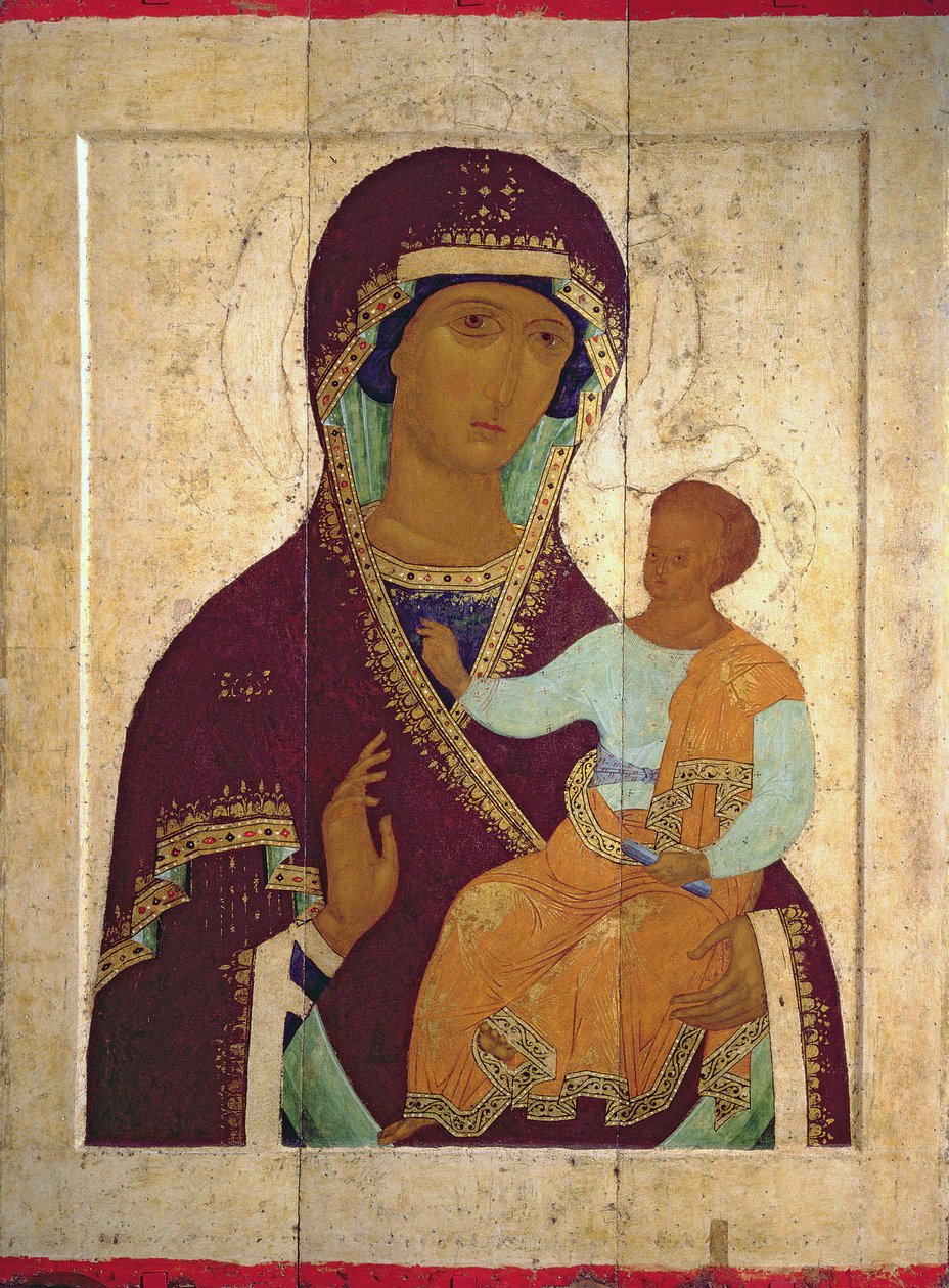 Madonna y Niño Hodigitria, icono ruso, 1502 de Dionysius