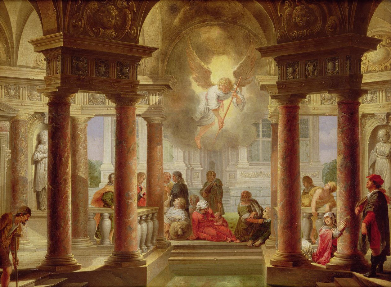 El estanque de Betesda, 1645 de Dirck van Delen