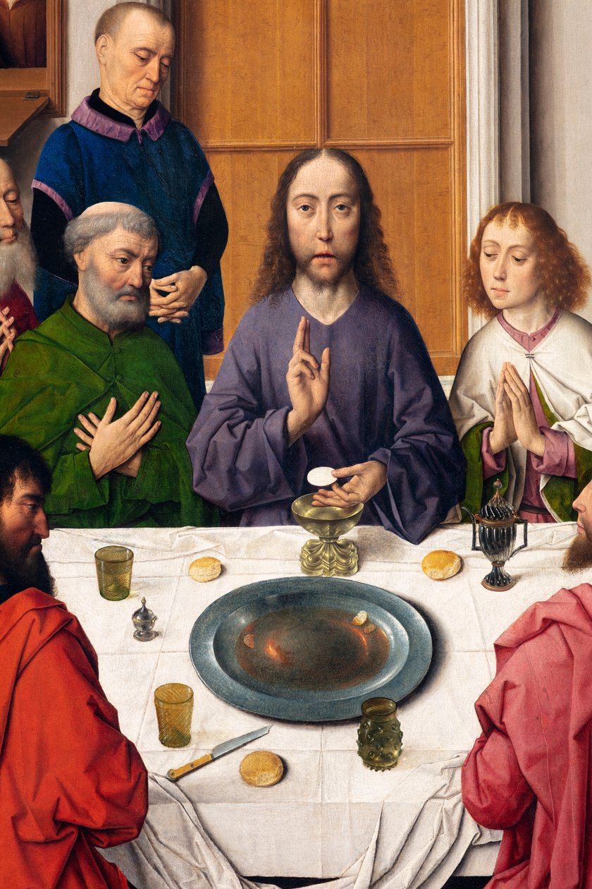 Iglesia parroquial. Última Cena. Dirk Bouts. 1464-1468. (detalle) de Dirck Bouts