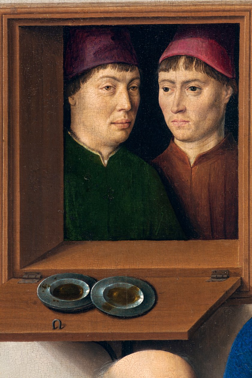 Iglesia parroquial (Parochiekerk Sint-Pieter). La Última Cena. Dirk Bouts. 1464-1468. (detalle) de Dirck Bouts