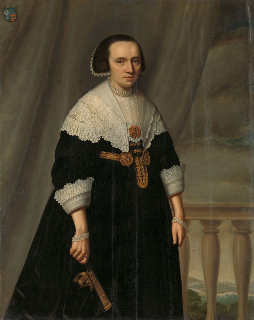 Retrato de Machteld Bas de Dirck Santvoort