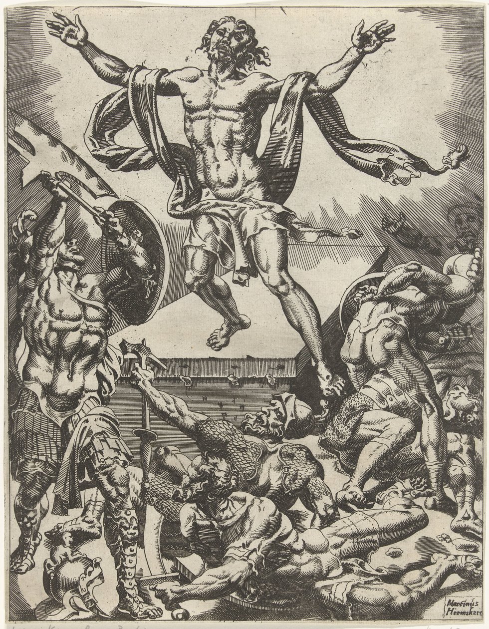resurrección de cristo La caída y la redención de la humanidad a través de la vida y la pasión de Cristo (título de la serie) de Dirck Volckertsz. Coornhert (attributed to)