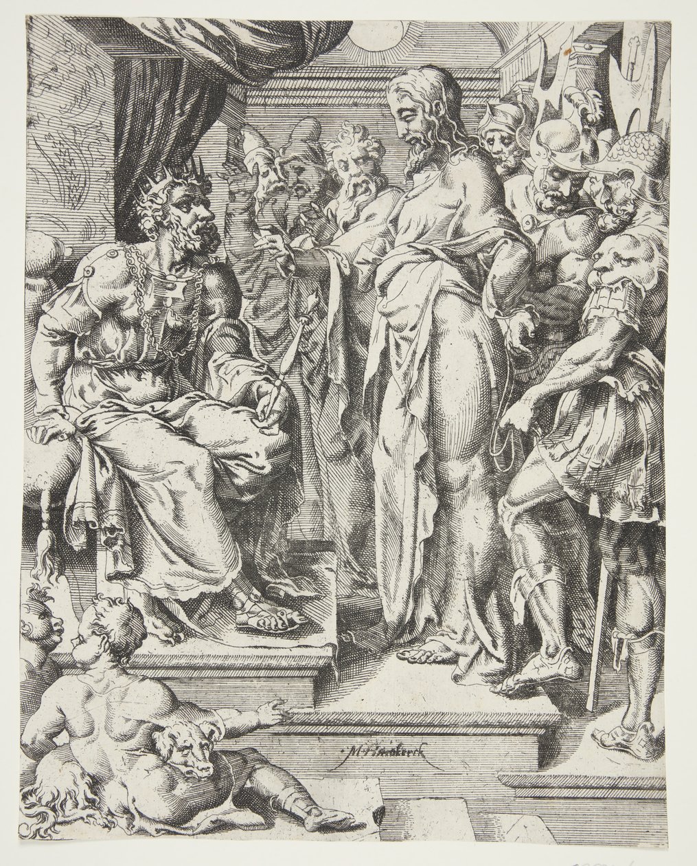 Cristo ante Herodes de Dirck Volckertsz. Coornhert