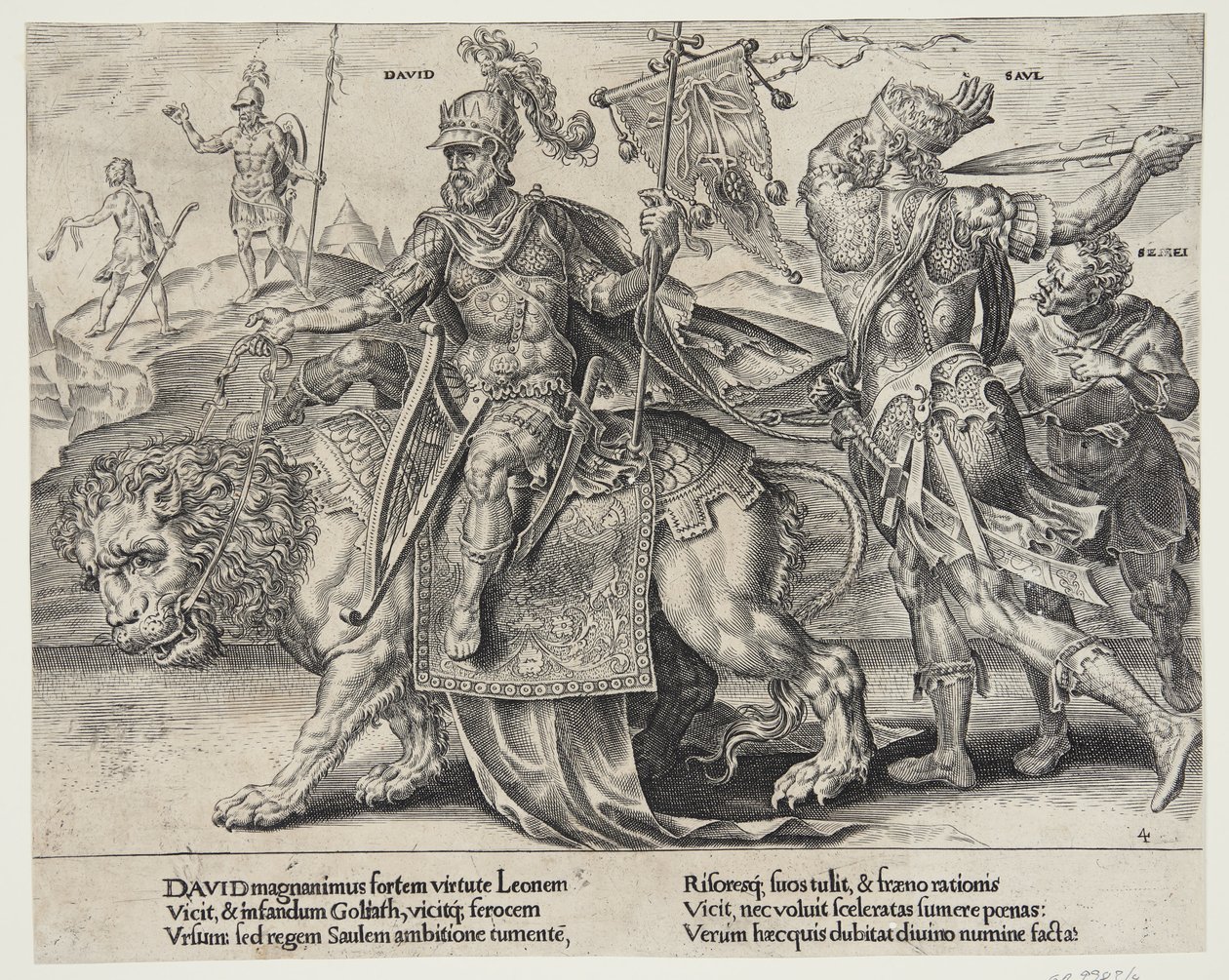 El triunfo de David de Dirck Volckertsz. Coornhert