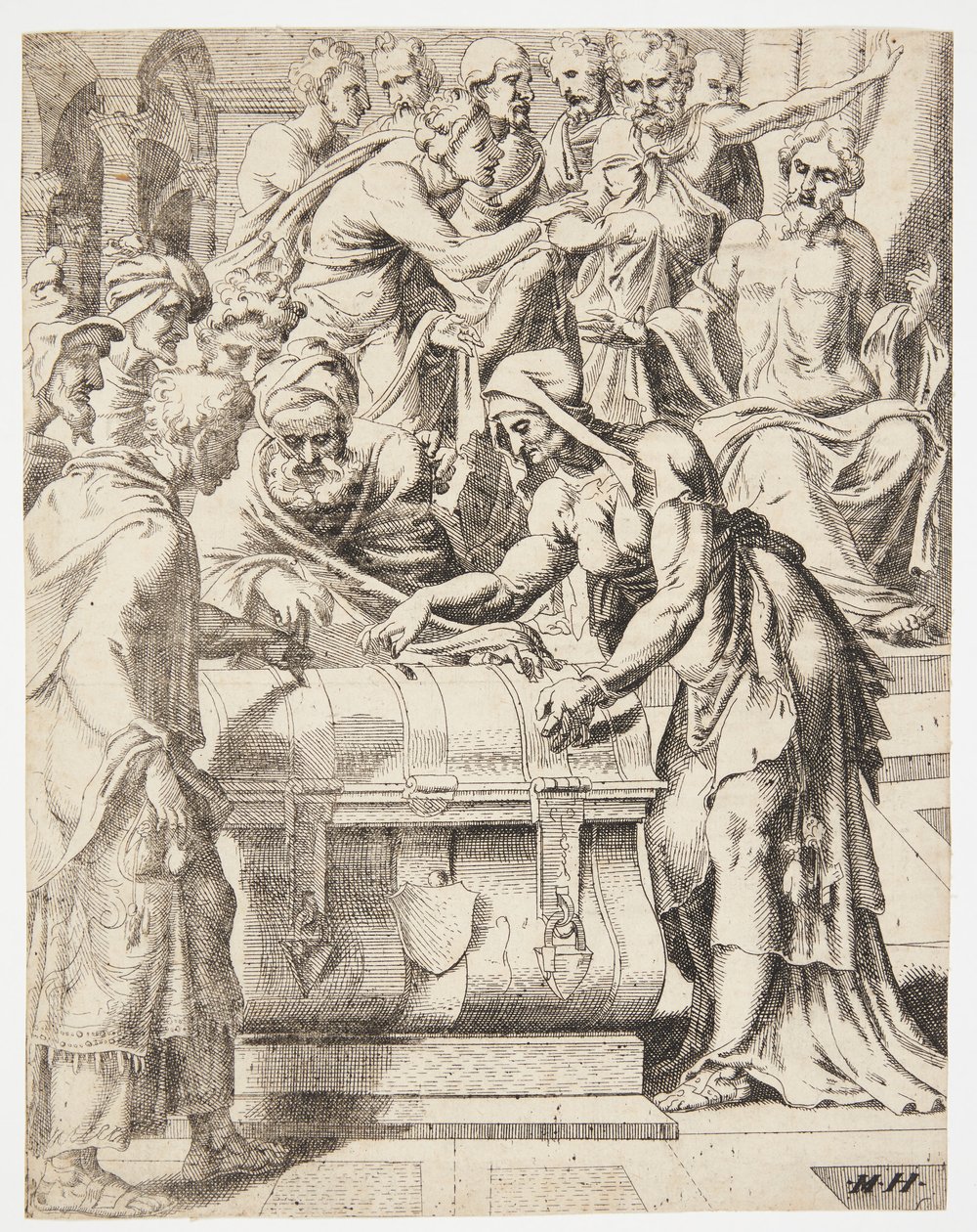 La ofrenda de la viuda de Dirck Volckertsz. Coornhert