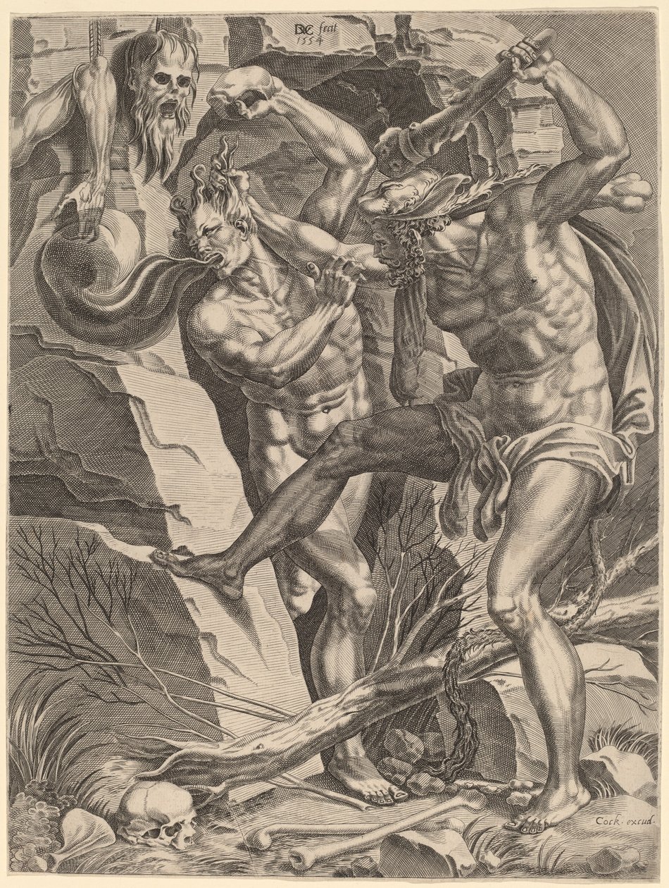 Hércules Matando a Caco de Dirck Volckertz Coornhert