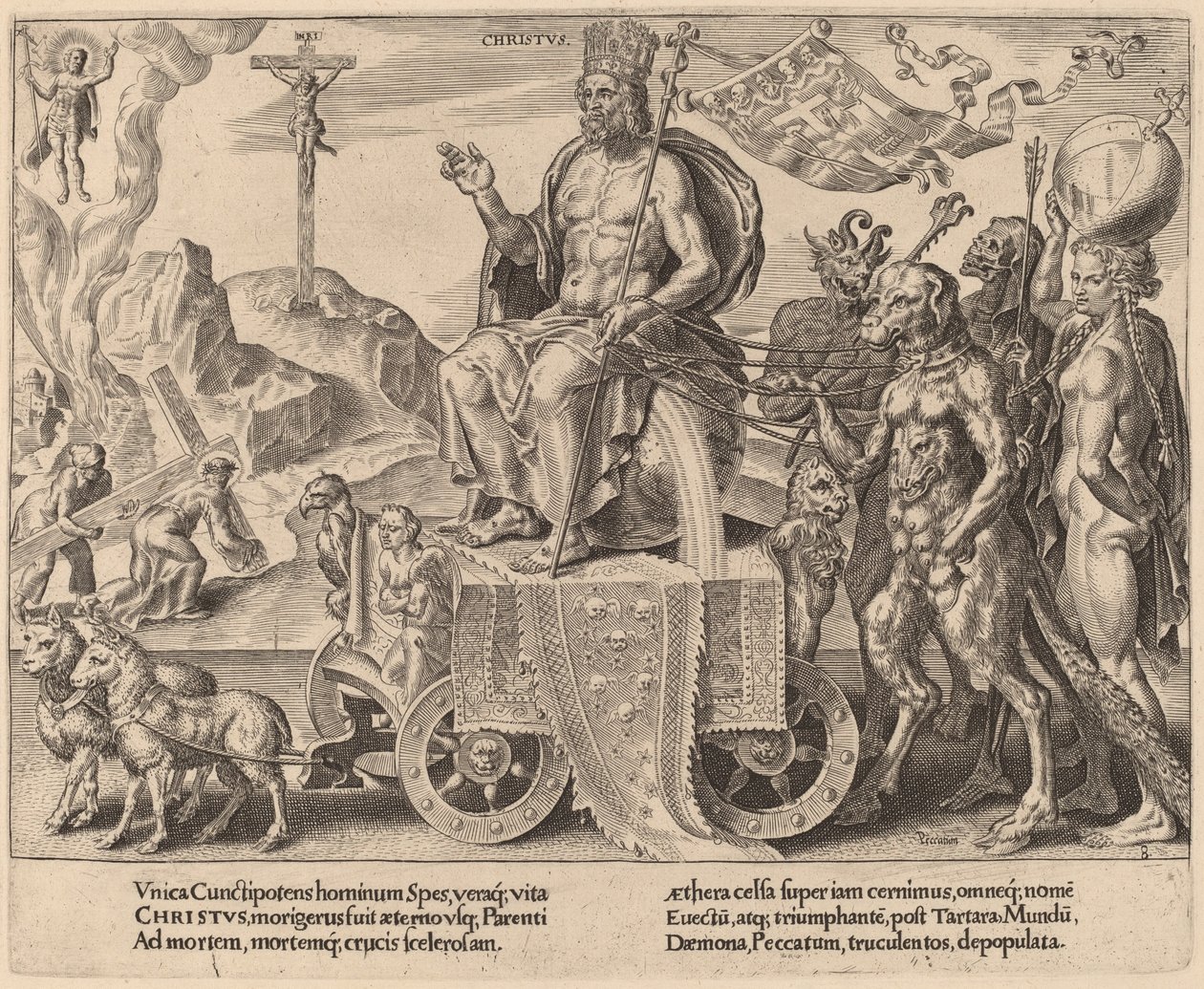 El Triunfo de Cristo de Dirck Volckertz Coornhert after Maerten van Heemskerck