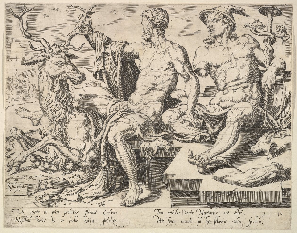 Neftalí, de la serie Los Doce Patriarcas, 1550 de Dirck Volkertsen Coornhert