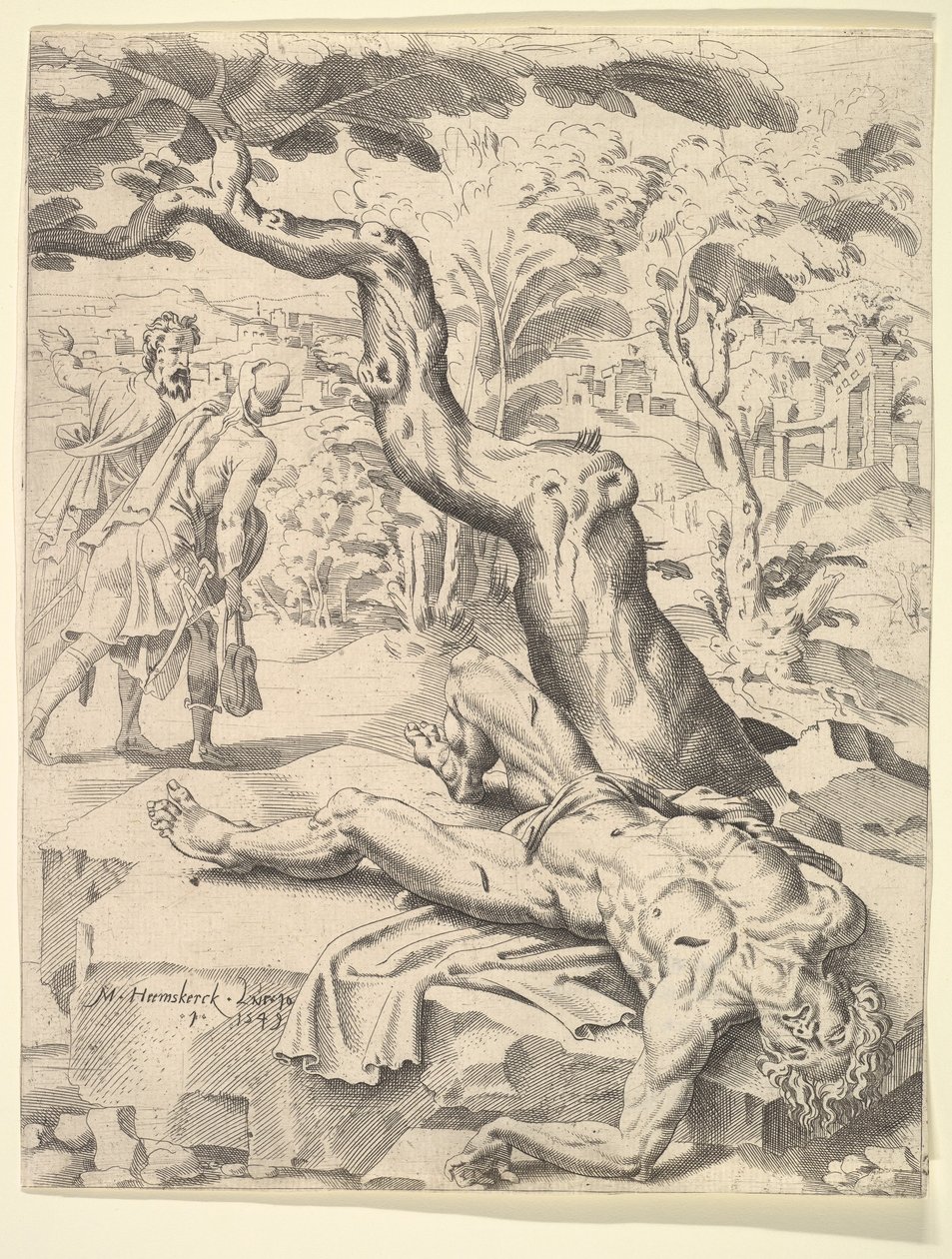 La parábola del buen samaritano, 1549 de Dirck Volkertsen Coornhert