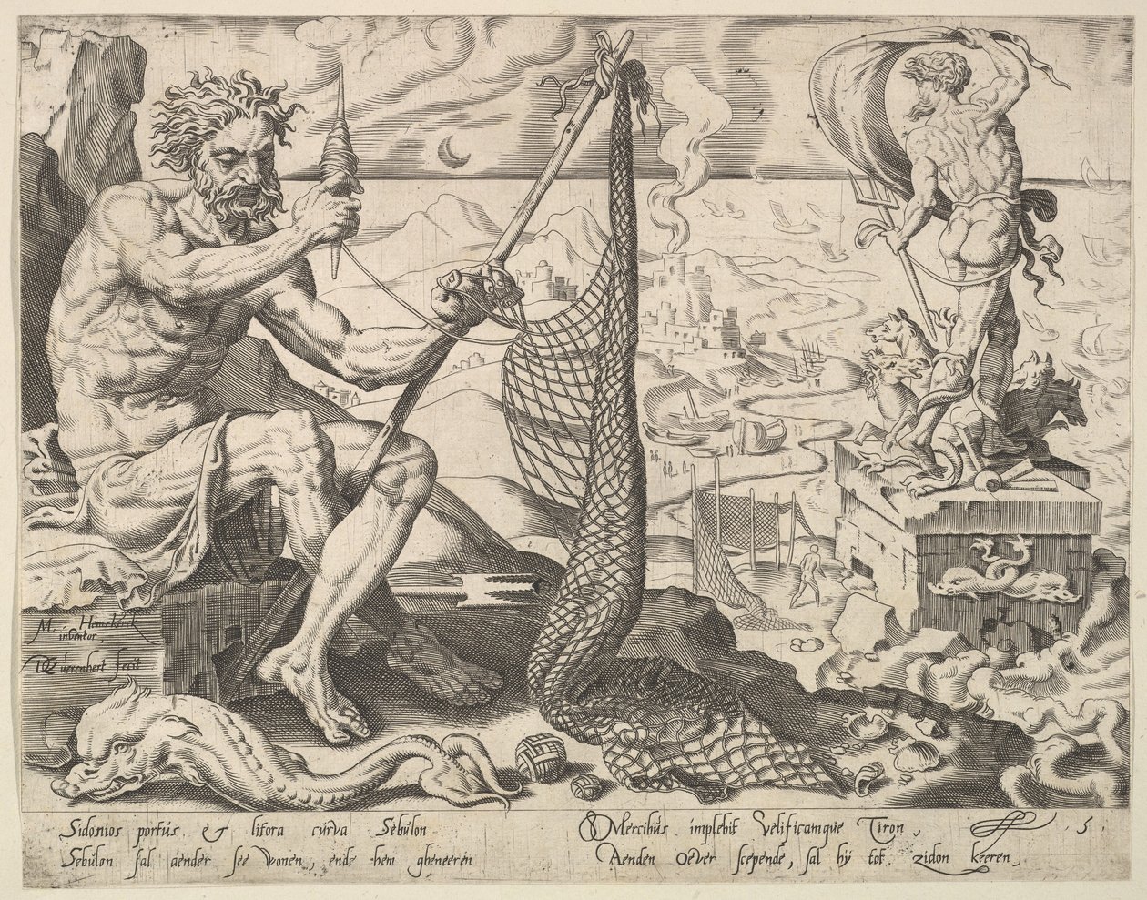 Zabulón, de la serie Los Doce Patriarcas, 1550 de Dirck Volkertsen Coornhert