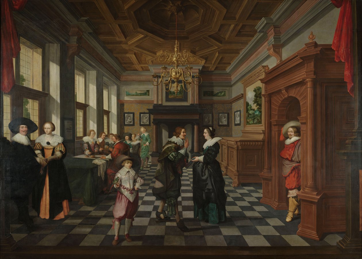 Una Secuencia Decorativa de Siete Partes: Un Interior de Dirck van Delen