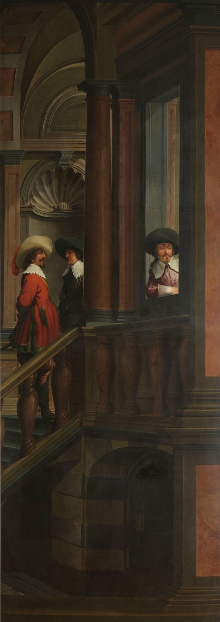 Una secuencia decorativa de siete partes: Una escalera exterior de Dirck van Delen