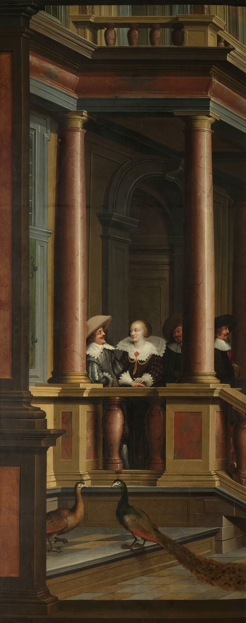 Una secuencia decorativa de siete partes: Una escalera exterior de Dirck van Delen