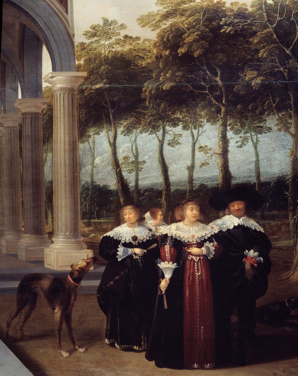 Pareja caminando (detalle) de Dirck van Delen