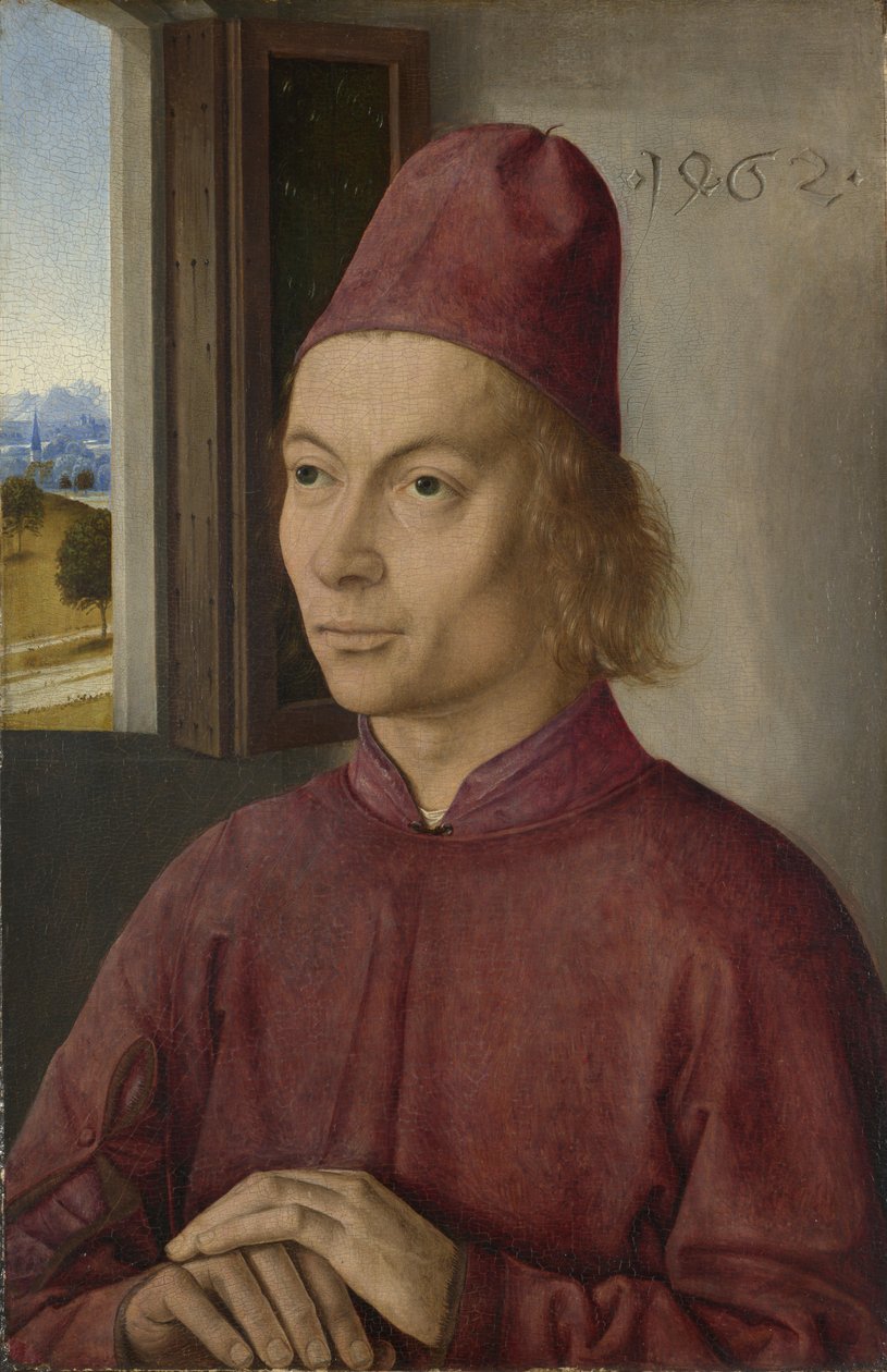 Retrato de un hombre Jan van Winckele, 1462 de Dirk Bouts