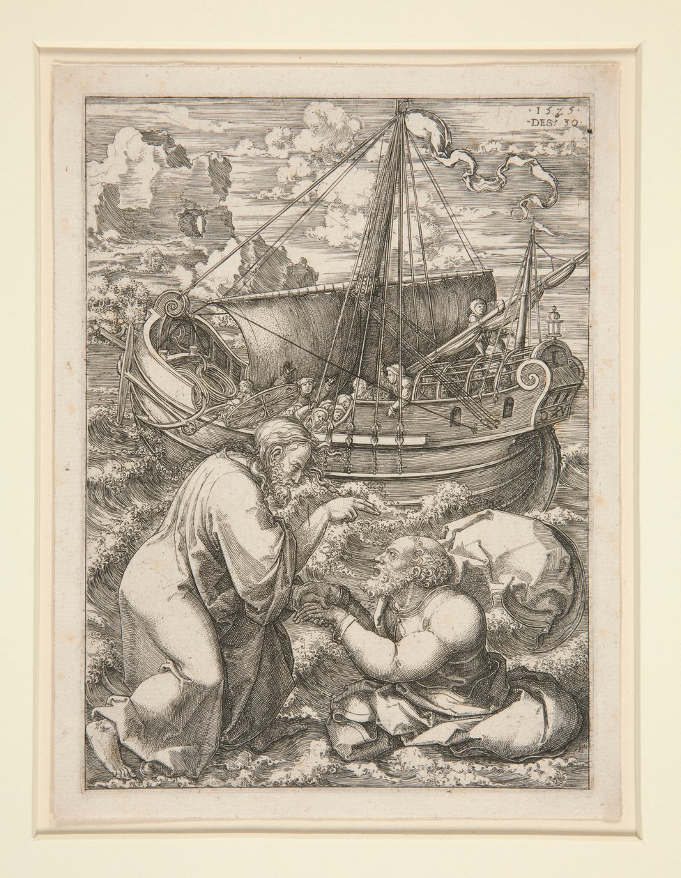 Cristo caminando sobre el agua de Dirk Jacobsz Vellert