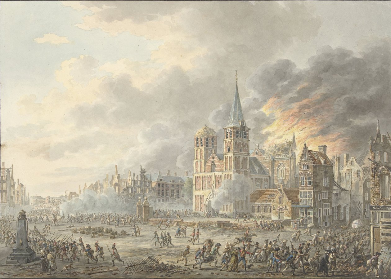 La toma de una ciudad por las tropas francesas de Dirk Langendijk