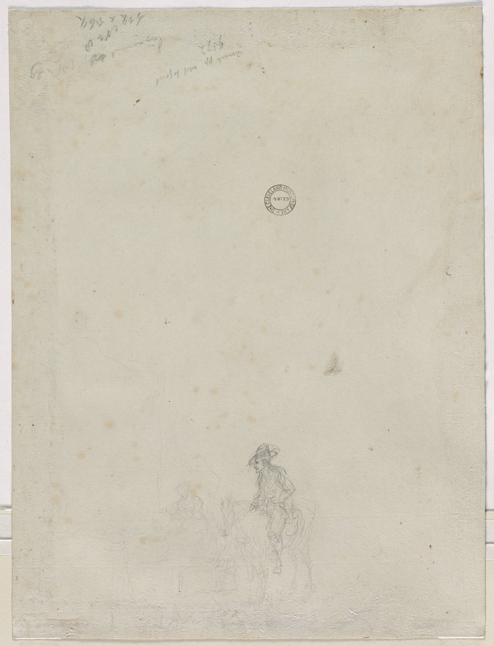 Sketch of Peasants at a Fountain (verso) de Dirk Langendijk
