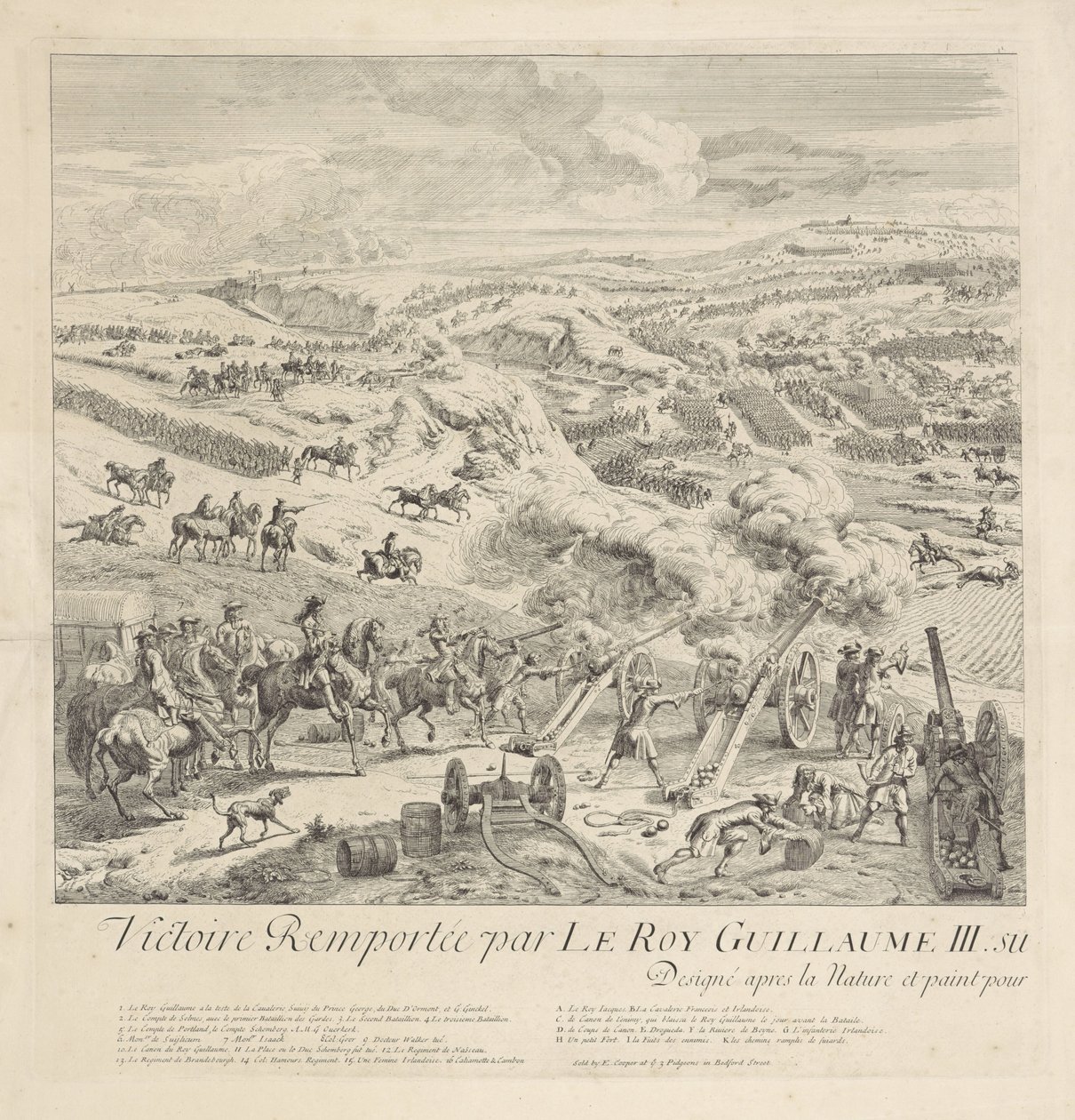 Batalla de Drogheda en el Boyne, 1 de julio de 1690 (página izquierda) de Dirk Maas