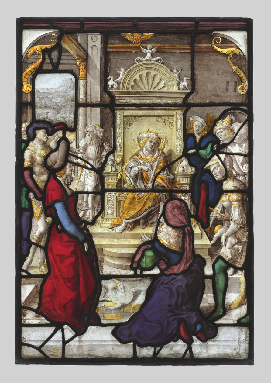 El Juicio de Salomón y Ester ante Asuero, c. 1530 de Dirk Vellert