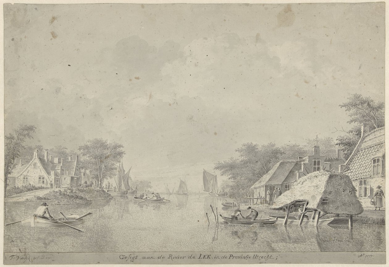 Vista del río Lek en Utrecht de Dirk Verrijk