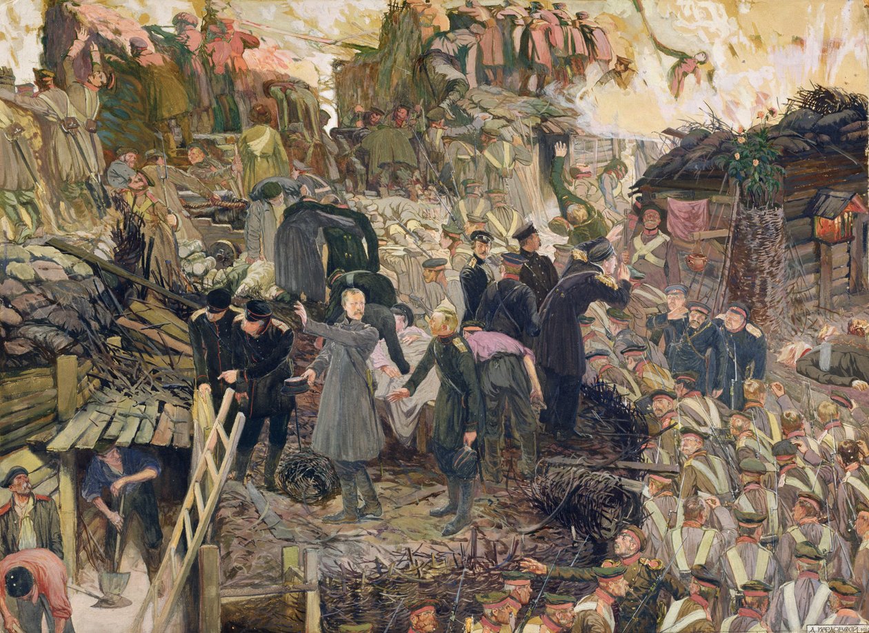 La defensa de Sebastopol, 1910 de Dmitri Nikolayevich Kardovsky