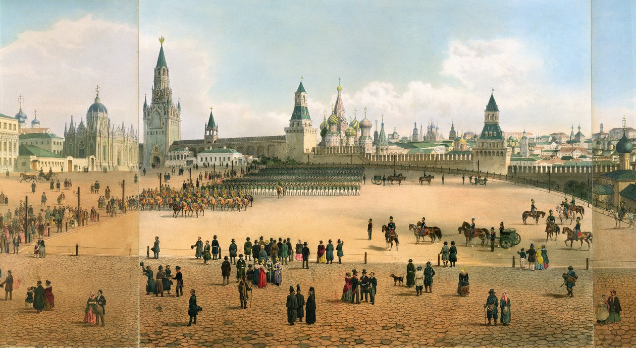 Catedral de San Basilio vista desde el Kremlin (detalle) de Dmitri Indieitzeff