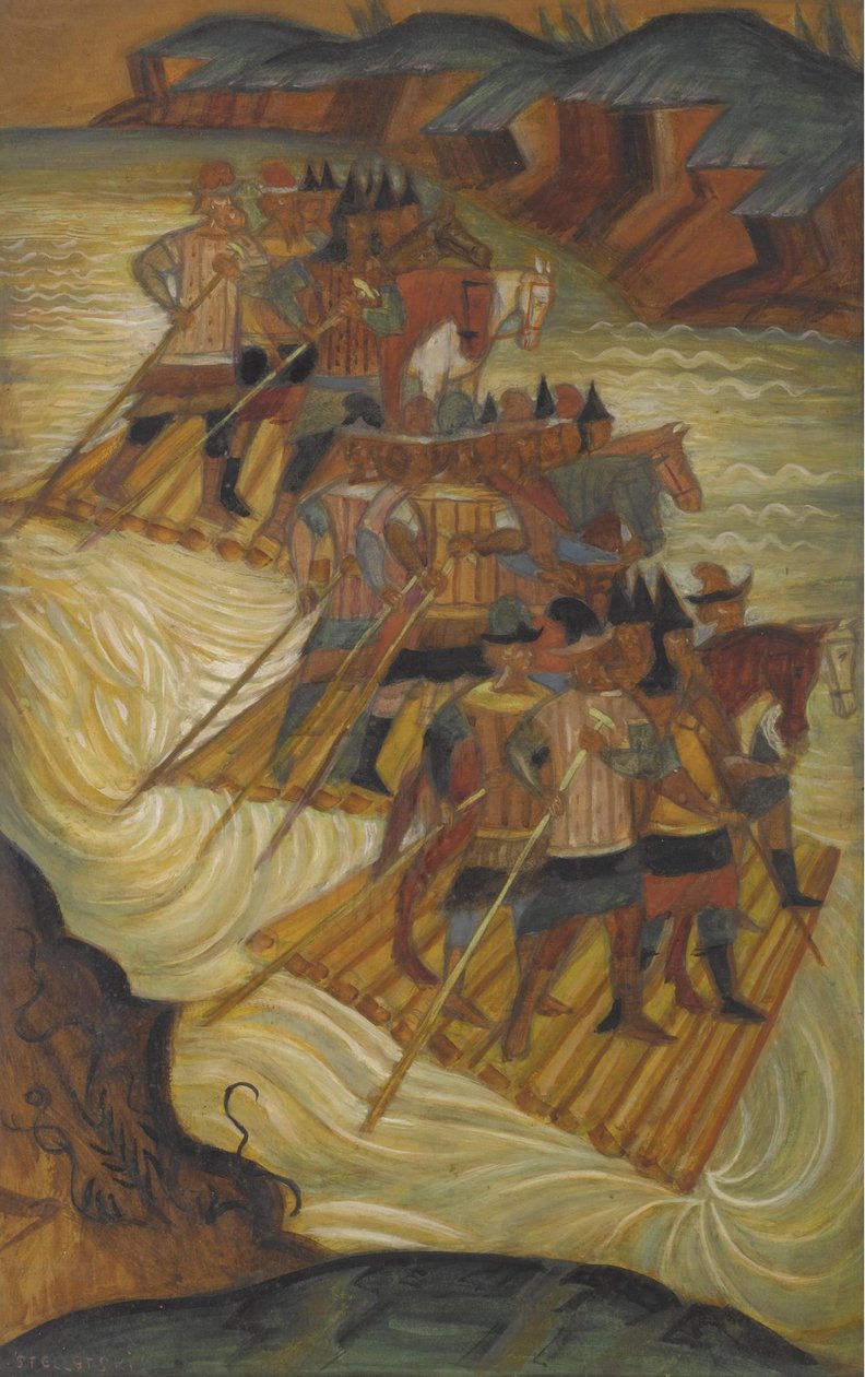 Cruzando el río de Dmitri Semyonovich Stelletsky