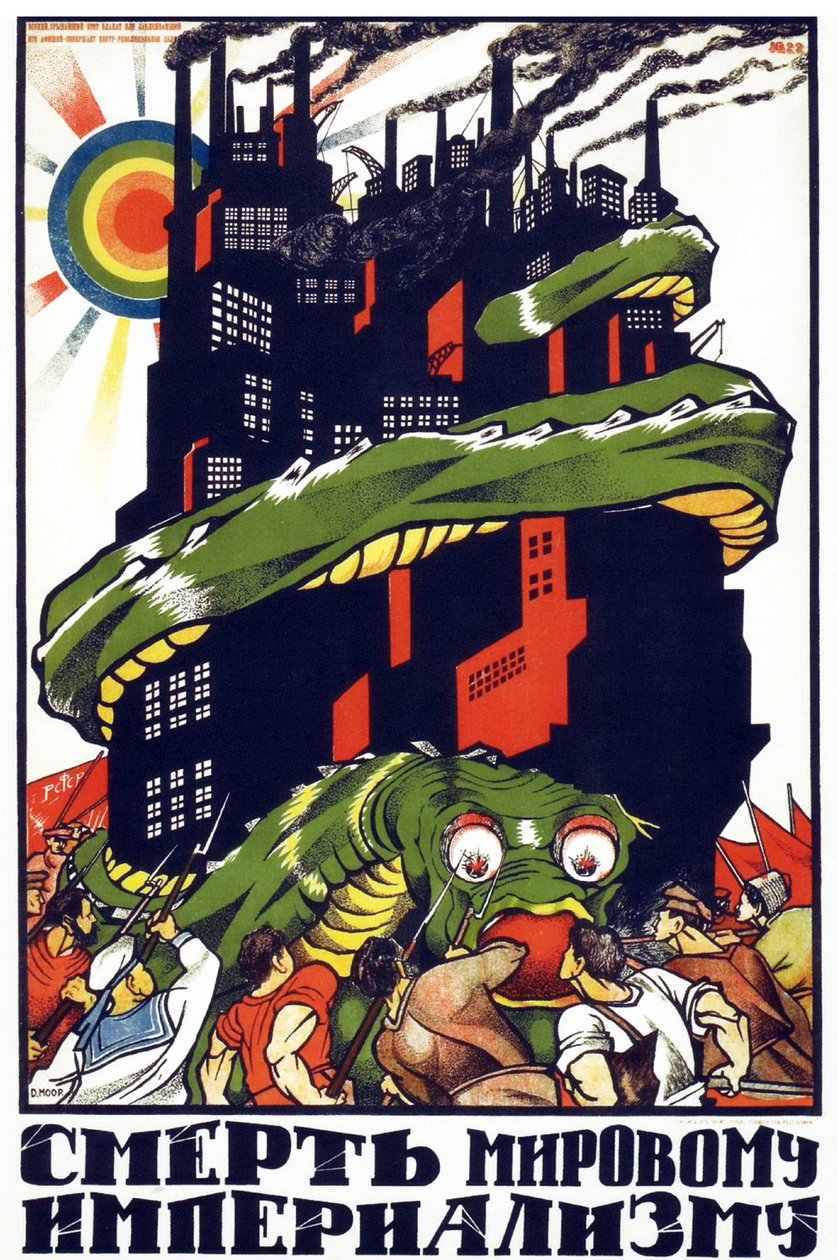 Cartel de propaganda comunista de Dmitry  Moor