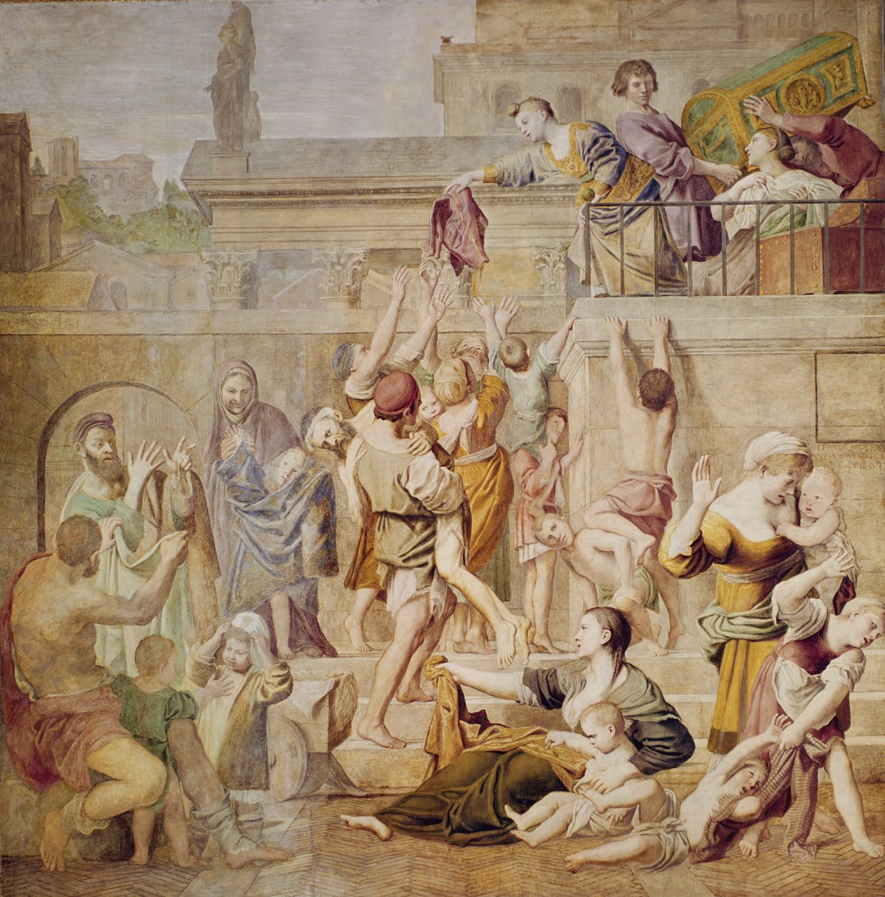 Santa Cecilia Distribuyendo Limosnas de Domenichino