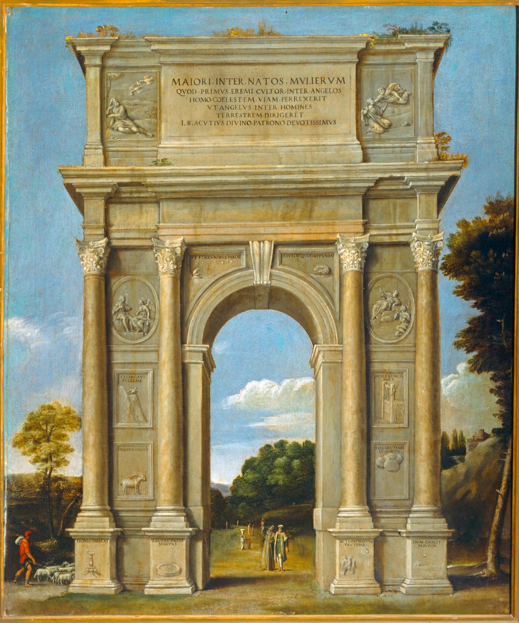 Arco del Triunfo ... (óleo sobre lienzo) de Domenichino (1581 1641)