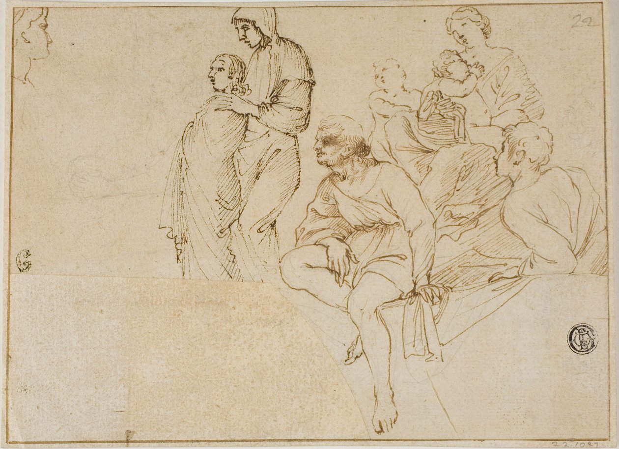 Figuras en la balaustrada de Domenichino