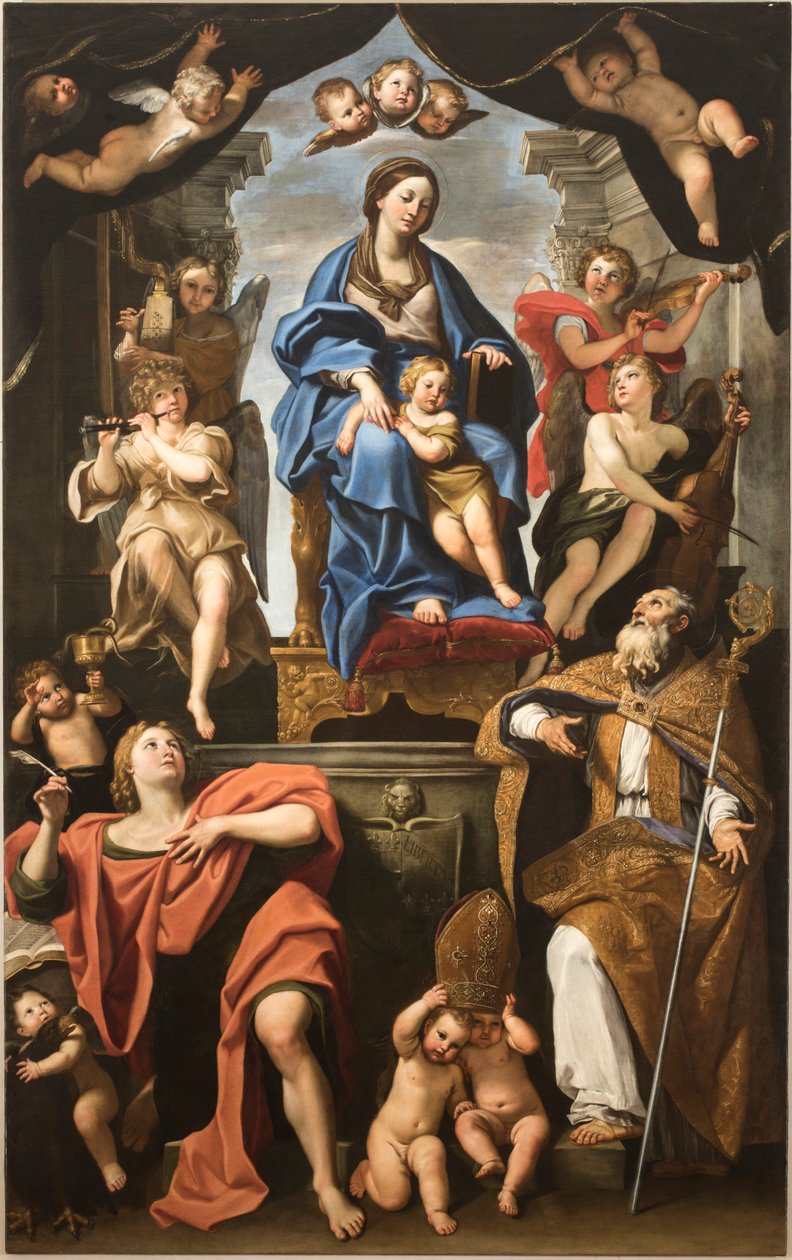Virgen y Niño con los santos Petronio y Juan el Evangelista de Domenichino