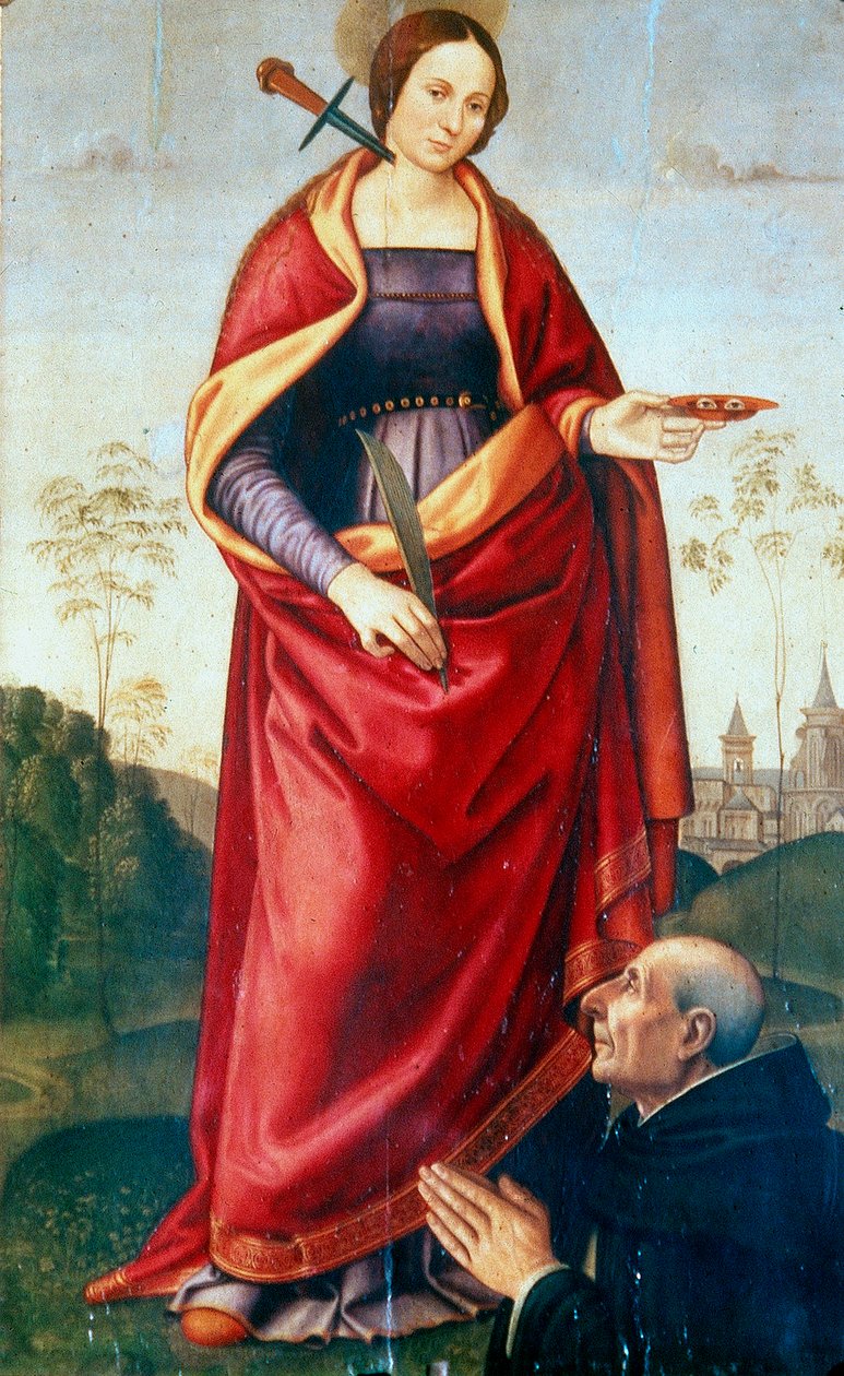Santa Lucía y patrocinador de Domenico Ghirlandaio