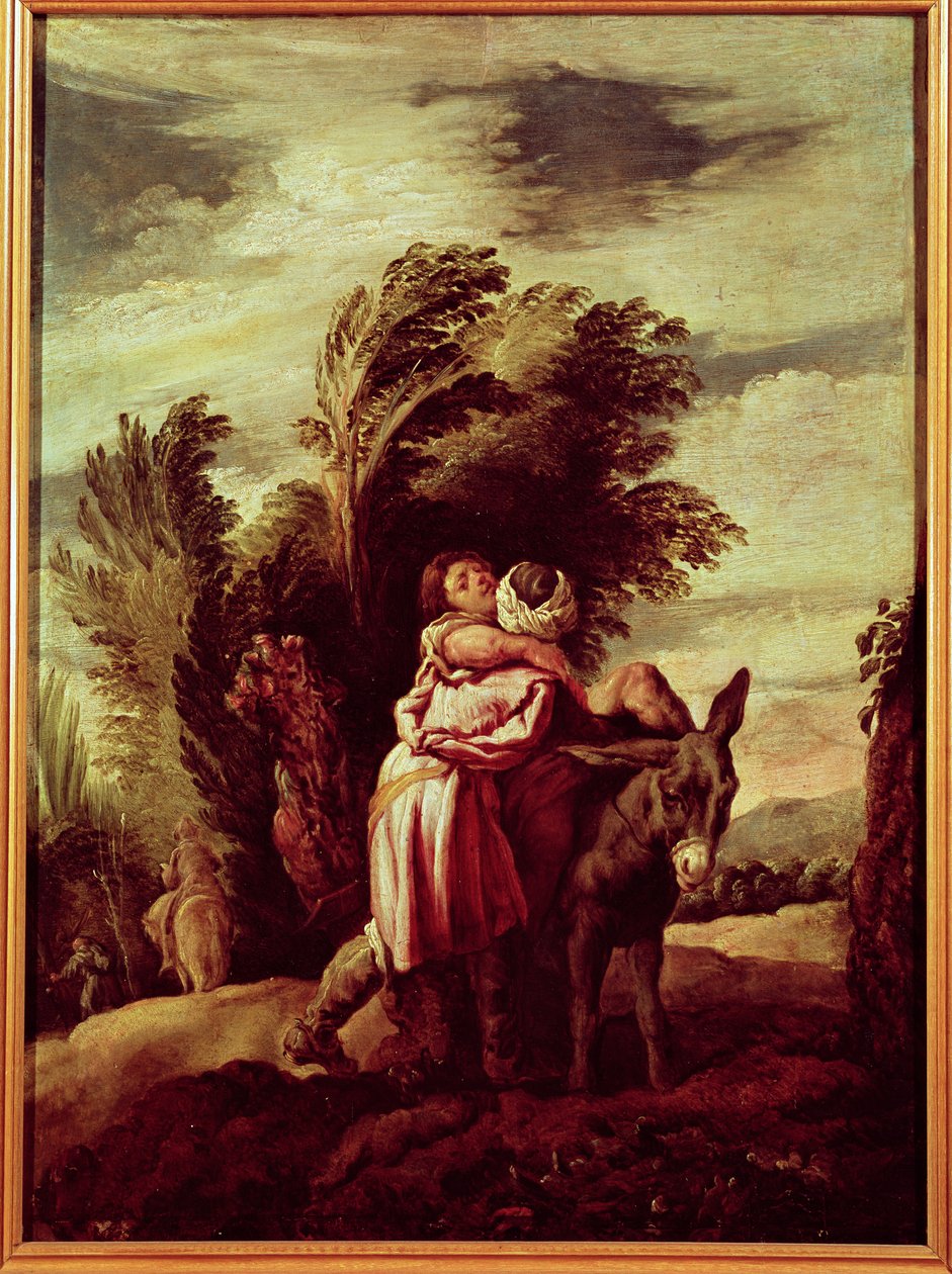 La parábola del buen samaritano de Domenico Fetti or Feti