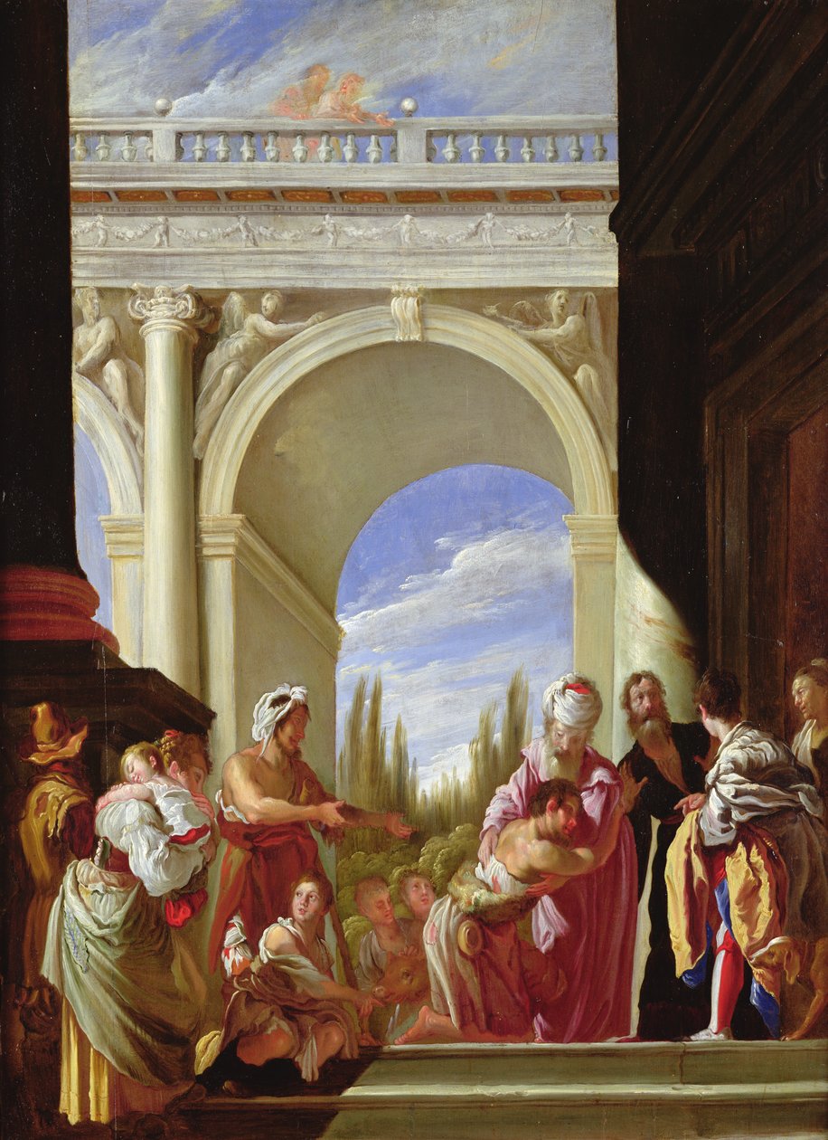 La parábola del hijo pródigo de Domenico Fetti or Feti