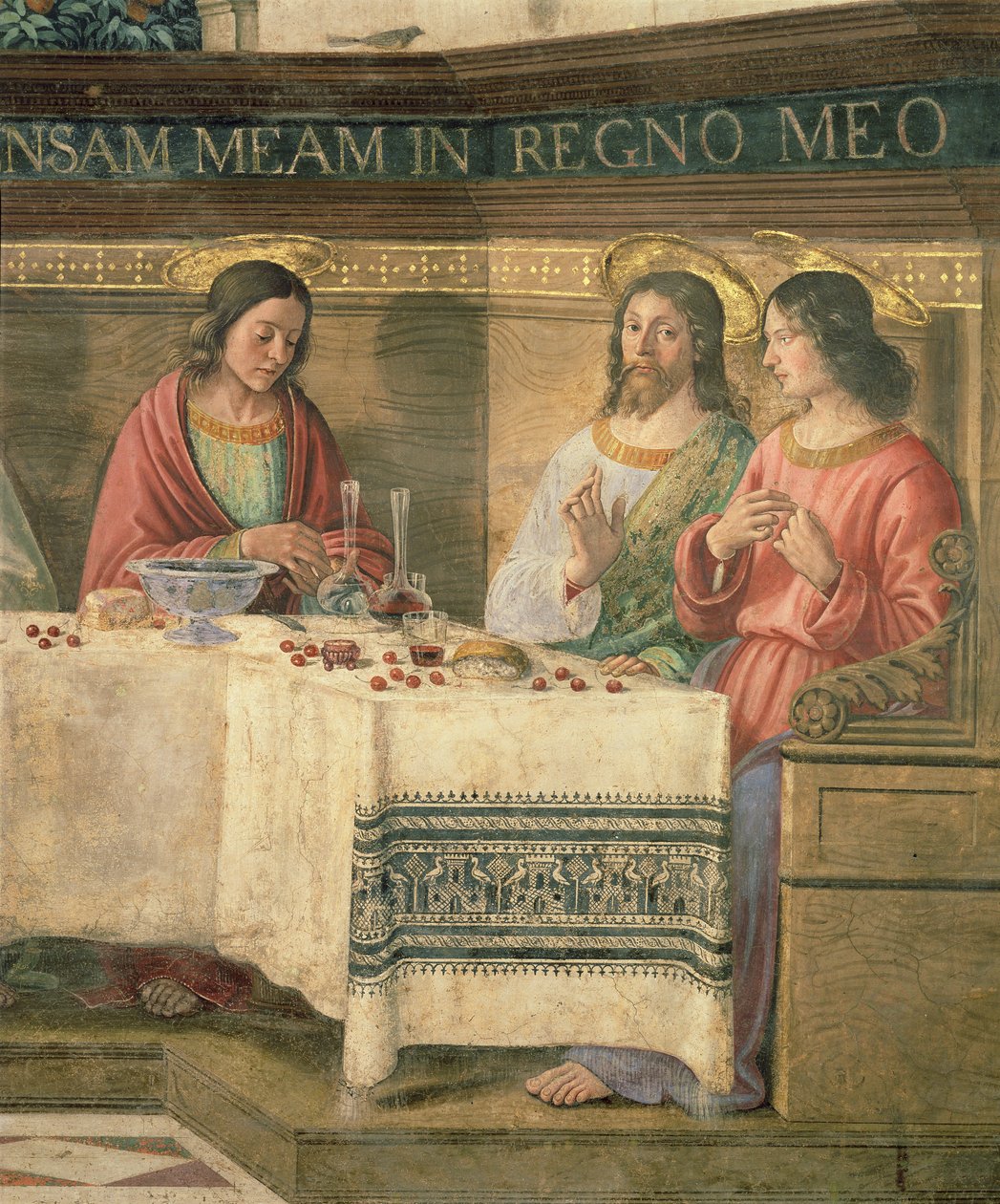 (detalle) de la Última Cena de Domenico Ghirlandaio
