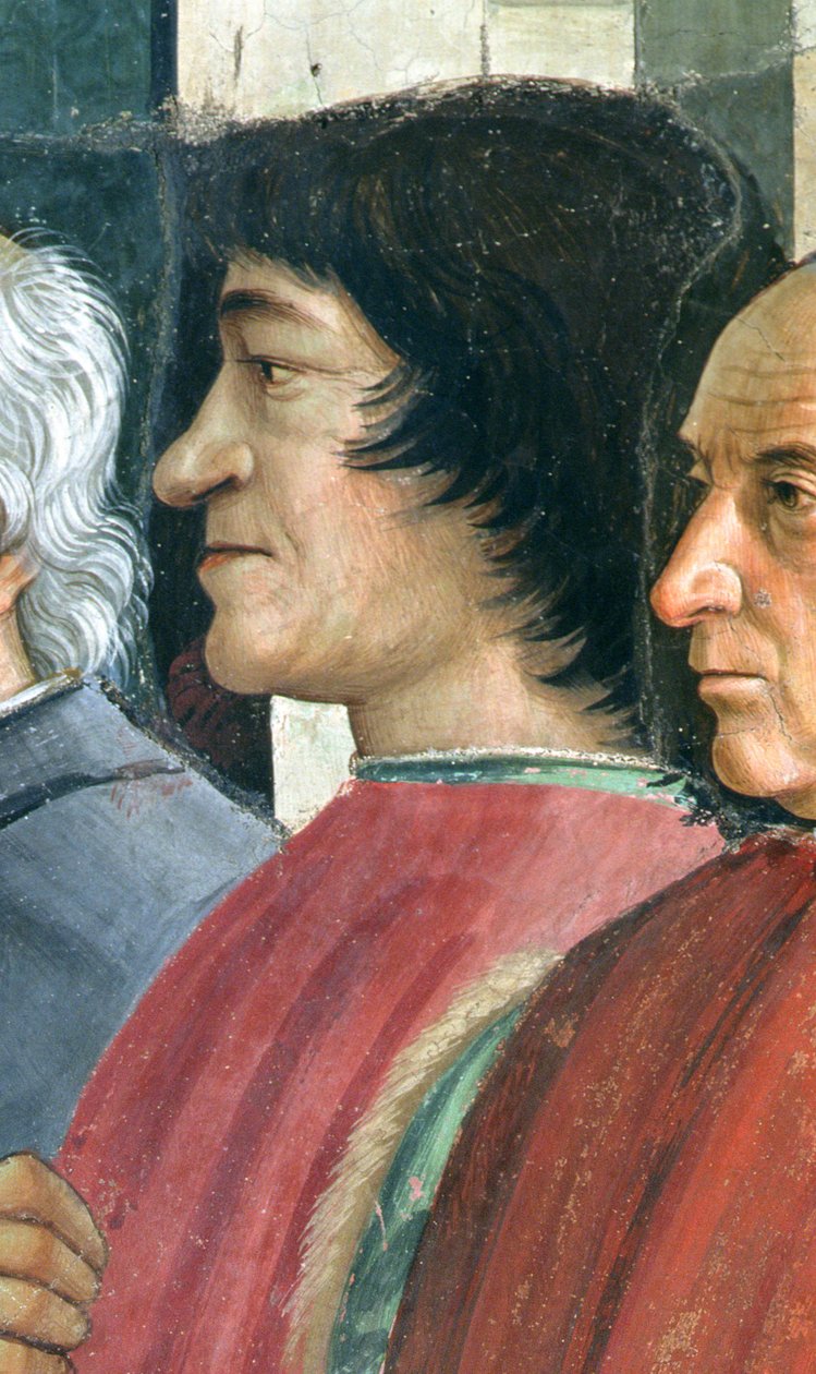 Lorenzo de Medici (detalle) de Domenico Ghirlandaio