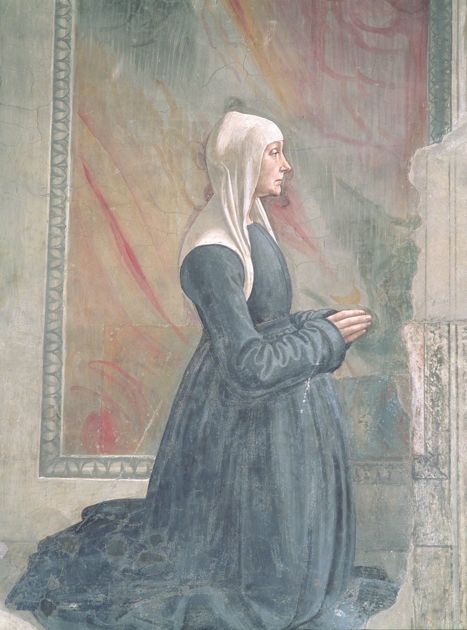 Retrato de una miembro femenina de la familia Sassetti, del Ciclo de San Francisco, capilla Sassetti, 1483 de Domenico Ghirlandaio