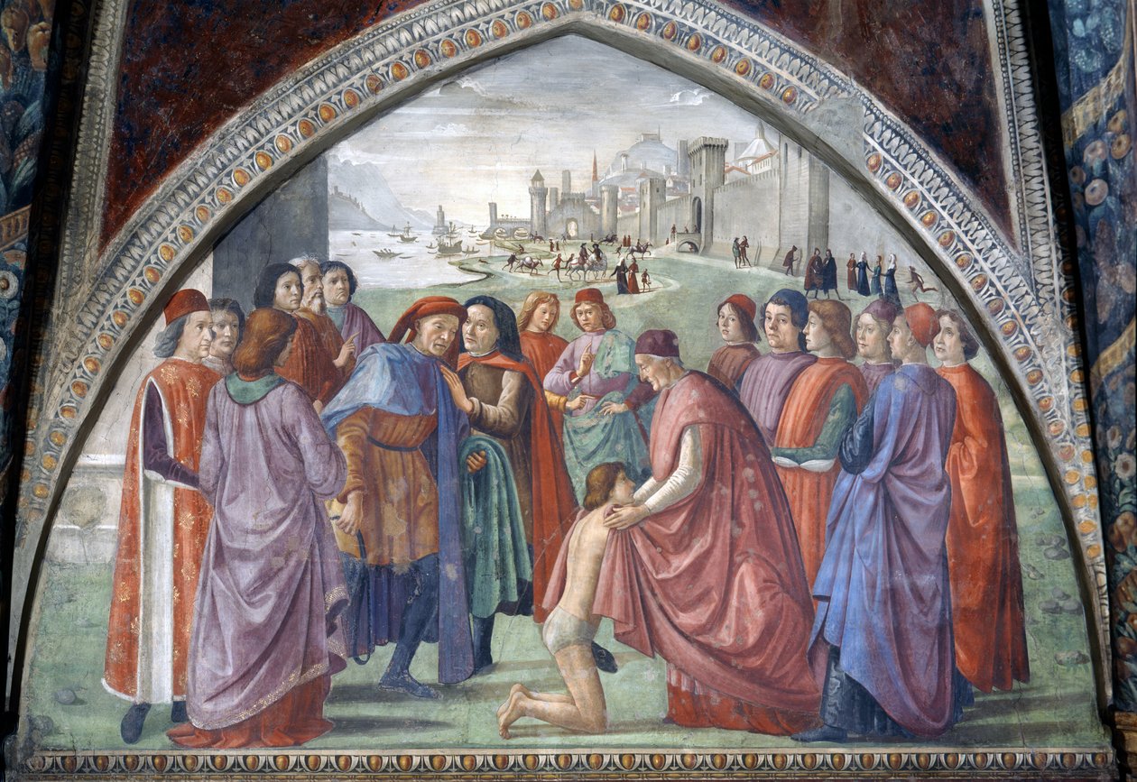 San Francisco renunciando a su herencia, de un ciclo de la Vida de San Francisco, 1486 de Domenico Ghirlandaio