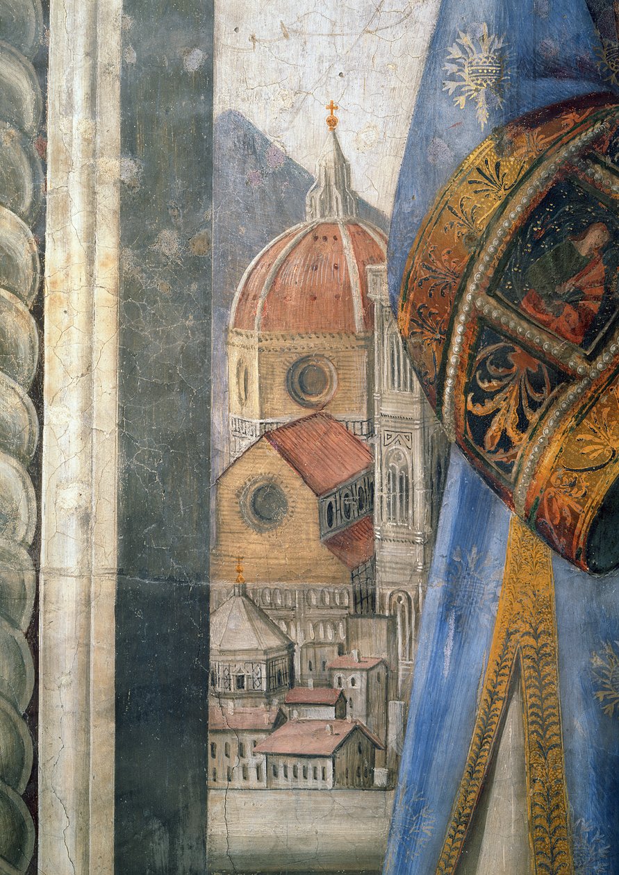 El duomo, (detalle) del fresco en la Sala dei Gigli, c.1470 de Domenico Ghirlandaio