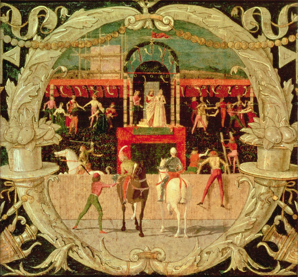 El Rapto de las Sabinas (después de la señal) c.1490 de Domenico Morone