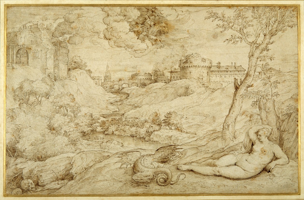 Paisaje con Roger y Angélica, de 